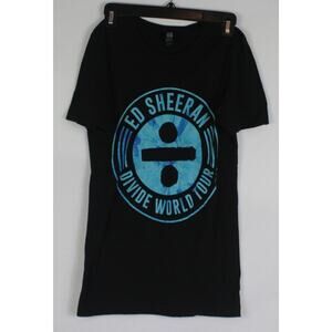 Authentic Ed Sheeran Divide World Tour Double Sided Concert T-Shirt Womens XS